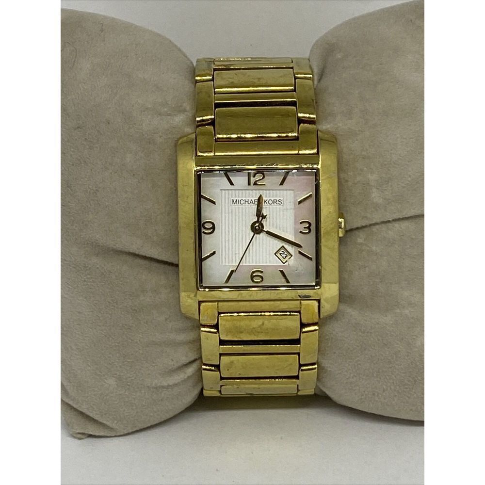Michael Kors MK-3147 Women's Gold Tone Analog Mother of Pearl Dial Watch RQ148